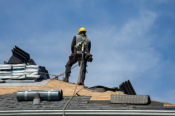 Professional Gutter Installation technician working in Wanatah, IN